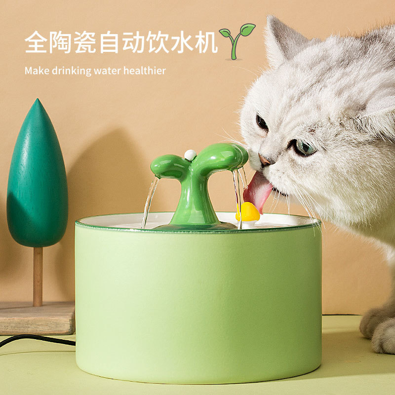 貓咪電動陶瓷飲水機OEM/ODM定制代加工