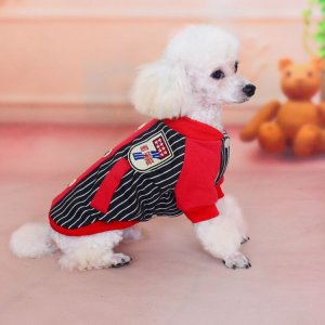 秋冬裝寵物衣服棒球服兩腳衣服 日韓風格狗狗休閑運動服代加工貼牌OEM/ODM