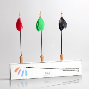 喵仙兒逗貓棒羽毛鈴鐺長桿OEM/ODM代加工