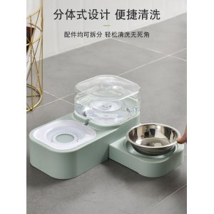 貓碗雙碗保護頸椎自動飲水貓食盆OEM/ODM代加工