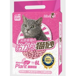 whole cat天然植物貓砂蜜桃味6L