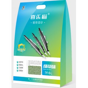 喜樂貓天然植物貓砂綠茶味6L