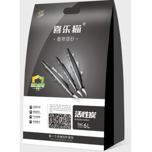 喜樂貓天然植物貓砂活性炭6L