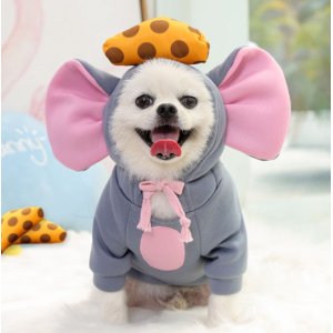 老鼠變身狗狗貓咪秋冬衛衣抓絨衣服