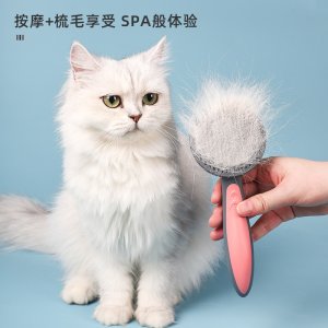 派可為寵物自潔針梳貓犬（粉色綠色灰色三色）