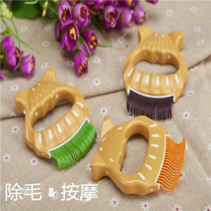 多特寵物貓狗用寵物梳咖啡色、綠色、橘色