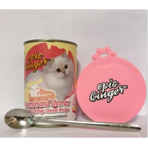 新品德國原產epicGinger晉爵無谷鮮肉奶酪全齡貓罐頭（三文魚蝦肉奶酪）375G*6罐/箱