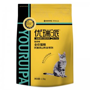 優瑞派全價貓糧500g/1.5kg/10kg魚肉味