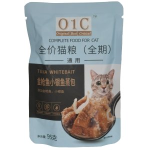 O1C全價貓糧金槍魚小銀魚蒸包（全期）