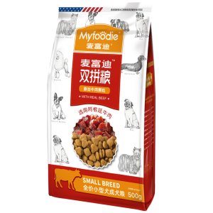 麥富迪雙拼糧添加牛肉顆粒狗狗500g