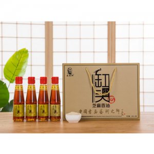 宏發祥缸頭小磨芝麻香油238mlx4瓶