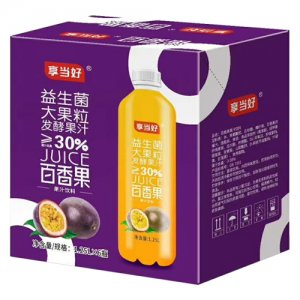 享當好益生菌大果粒百香果發酵果汁飲料1.25X6瓶