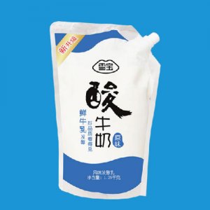 雪寶自立袋原味酸牛奶
