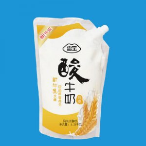 雪寶自立袋燕麥酸牛奶