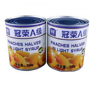 冠榮A級黃桃罐頭罐裝