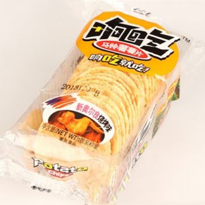 響吃薯片奧爾良燒烤味
