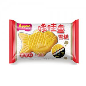 阿波羅哇哇魚雪糕（香草味+紅豆）