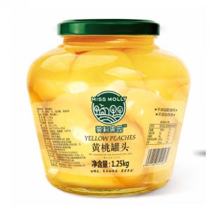 莫莉果園高檔禮盒黃桃罐頭1.25千克