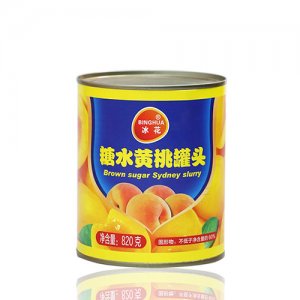 冰花糖水黃桃罐頭