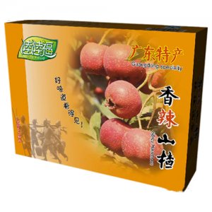 陸陸福香辣山楂包裝盒背面500g