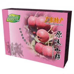 陸陸福原味山楂包裝盒背面500g
