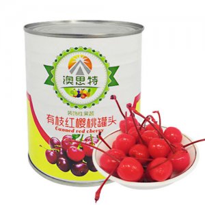 澳思特有枝紅櫻桃罐頭