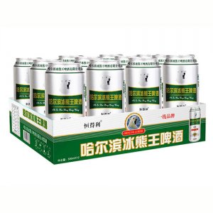 哈爾濱冰熊王啤酒半托500ml