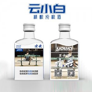 云小白精釀純糧酒yowa系列100ml紙套款