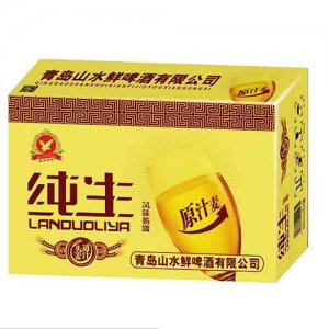 山水鮮啤酒純生黃箱