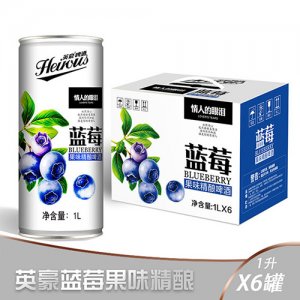 英豪藍莓果味精釀啤酒1Lx6罐