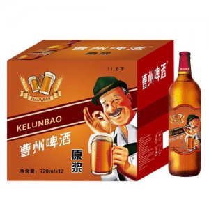 曹州原漿啤酒720mlx12瓶