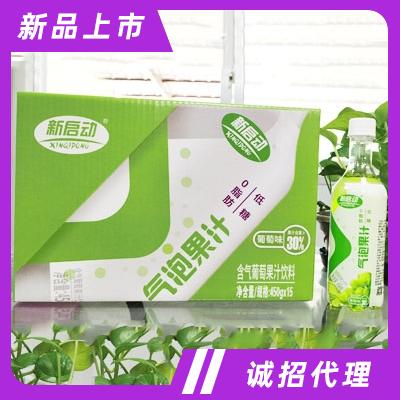 新啟動氣泡果汁含氣葡萄果汁飲料450g×15箱裝