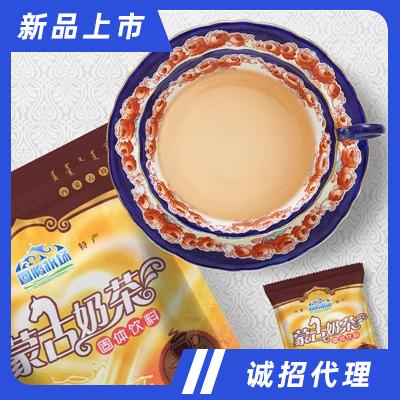 圖騰牧場蒙古奶茶奶粉普洱奶茶奶茶粉袋裝早餐咸味甜味炒米奶茶沖飲品招商袋裝