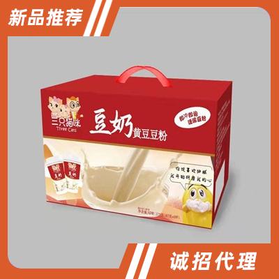 三只貓咪豆奶杯裝豆奶早餐豆漿東北大豆杯裝沖飲速食豆奶