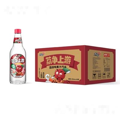 峨眉時光荔爭上游荔枝味果汁汽水358mlX20瓶果味碳酸飲料果汁夏季飲品