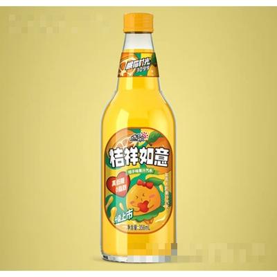 峨眉時光桔祥如意桔子味果汁汽水358ml果味碳酸飲料果汁夏季飲品
