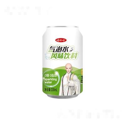 娃哈哈氣泡水風味飲料蘇打味罐330mlX24罐