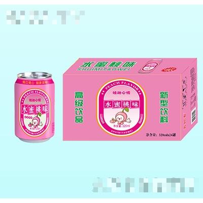 鑫銳青水蜜桃味碳酸飲料320mlx24罐
