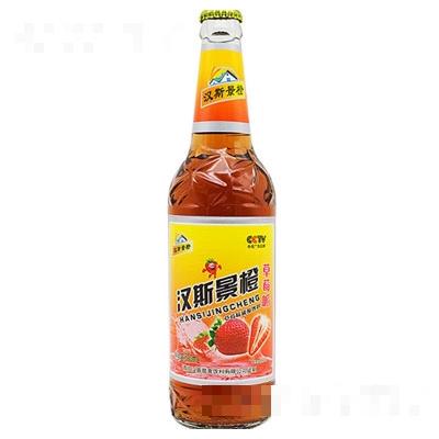 漢斯景橙碳酸飲料草莓味500ml