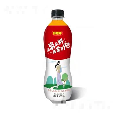 好想你泡泡棗茶紅棗氣泡風味鹽飲料（烏龍茶味）其他型碳酸飲料瓶裝480ml飲料招商