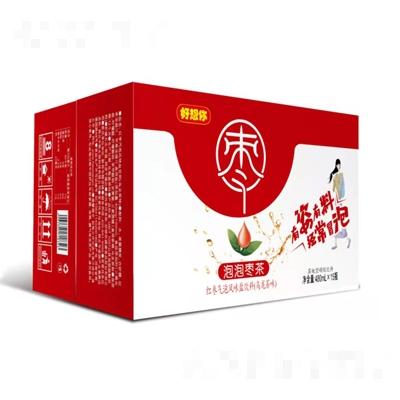 好想你泡泡棗茶紅棗氣泡風味鹽飲料（烏龍茶味）其他型碳酸飲料480mlX15瓶飲料招商