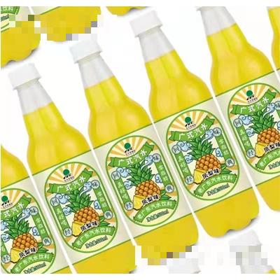 北大荒廣式汽水老廣東汽水飲料鳳梨味瓶裝500ml