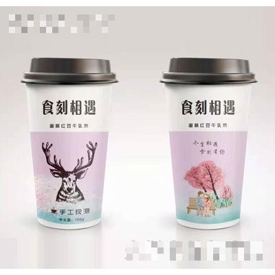 食刻相遇蜜桃紅豆牛乳茶105g