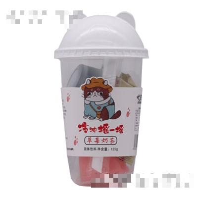 咔諾咔冷飲搖一搖草莓奶茶