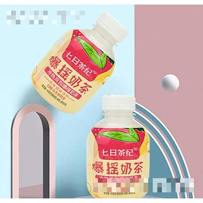 七日茶紀爆搖奶茶白桃烏龍