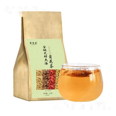 草百花金銀花胖大海菊花茶150g