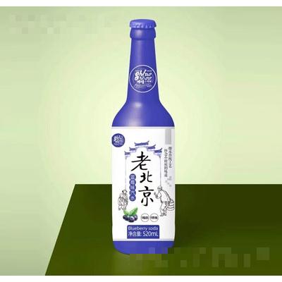 咔哇潮老北京藍莓味汽水520毫升