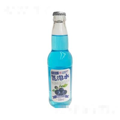 譽湖泉氣泡水藍莓味汽水瓶裝330ml