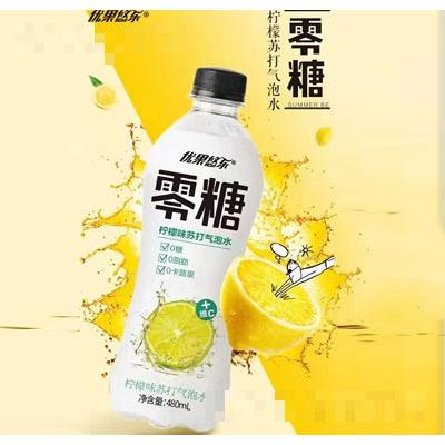 優果悠樂檸檬味蘇打氣泡水480ml