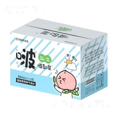 啵Bo茶蜜桃茉莉味氣泡水480mlX15